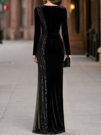 Ginevra Sequin Velvet Maxi Dress