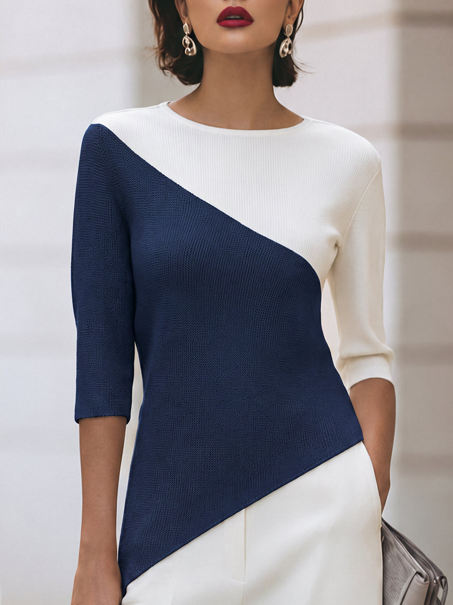 Hollyn Color Block Knit Top