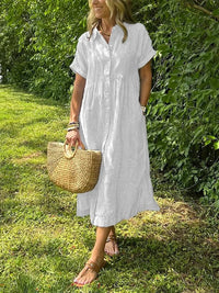 Chloe Striped Relaxed Button-Up Blouse