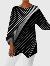 Elaina Printed Crew Neck Top