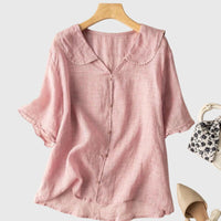 Chiara Scalloped Collar Relaxed Blouse