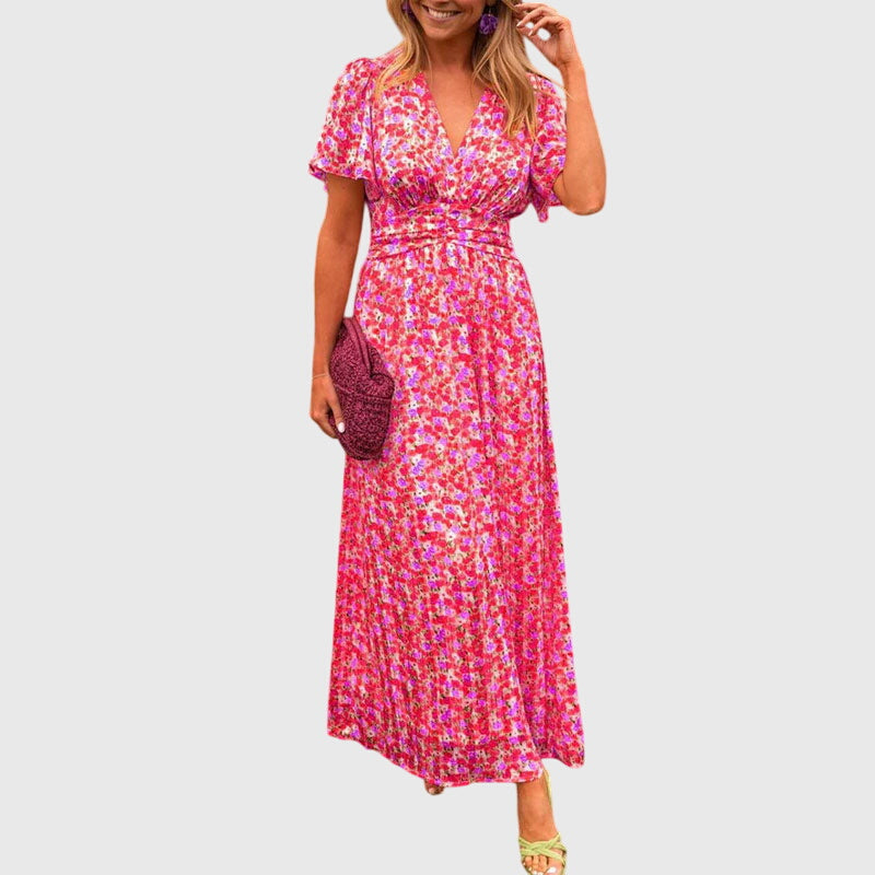 Eartha Floral V-Neck Maxi Dress_9