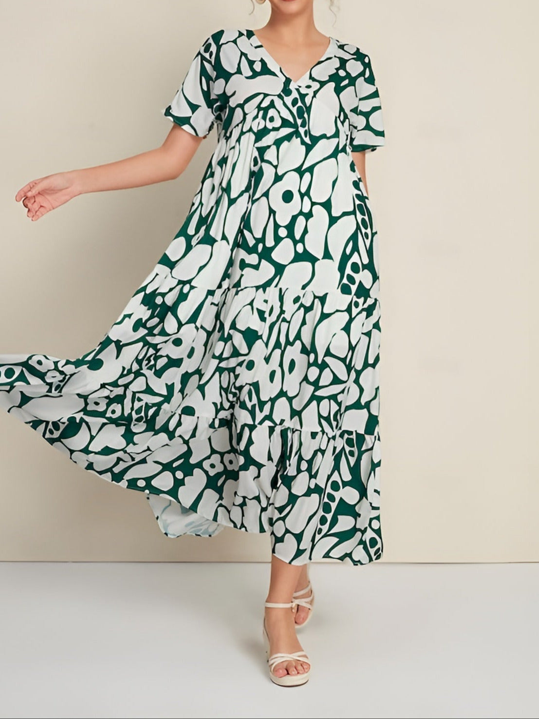 Luna Lightweight Fluid Midi Summer Dress