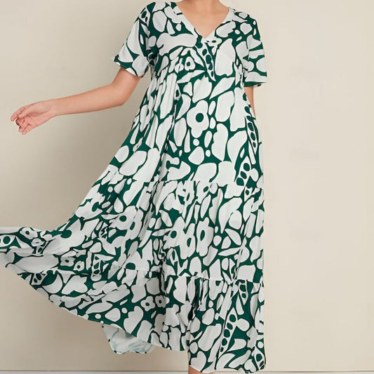 Luna Lightweight Fluid Midi Summer Dress