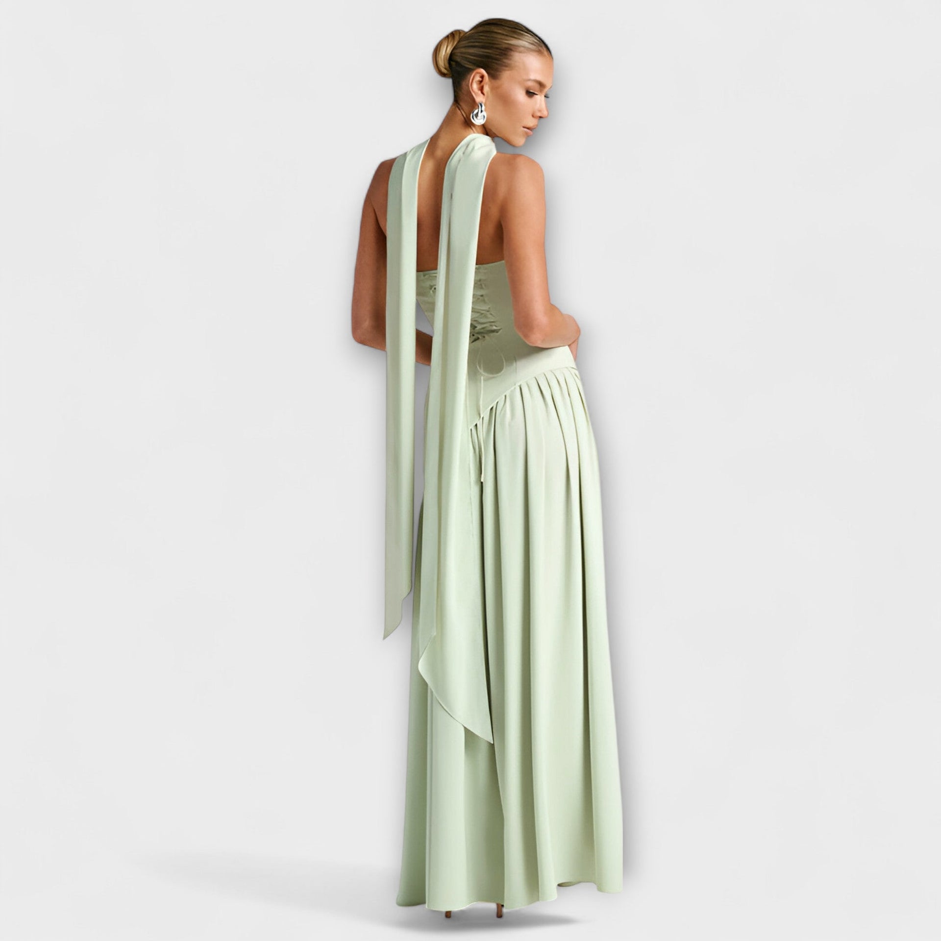 Corisande Corset Pleated Maxi Dress