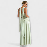 Corisande Corset Pleated Maxi Dress
