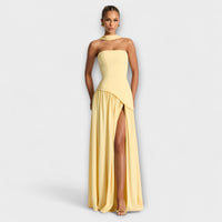Corisande Corset Pleated Maxi Dress