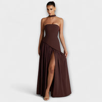Corisande Corset Pleated Maxi Dress