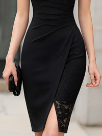 Arden Lace Ruched Midi Dress