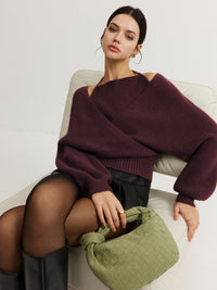 Hollis Wrap Front Knit Top