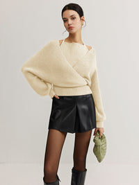 Hollis Wrap Front Knit Top