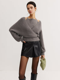 Hollis Wrap Front Knit Top