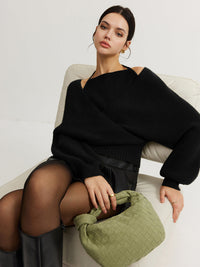 Hollis Wrap Front Knit Top