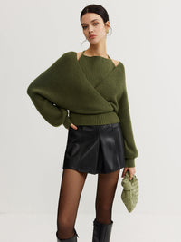 Hollis Wrap Front Knit Top