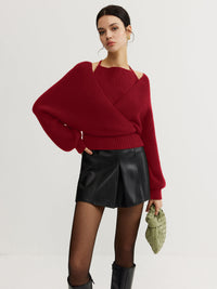 Hollis Wrap Front Knit Top