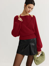 Hollis Wrap Front Knit Top