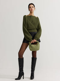 Hollis Wrap Front Knit Top
