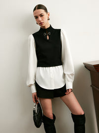 Isaura Color Block Knit Top