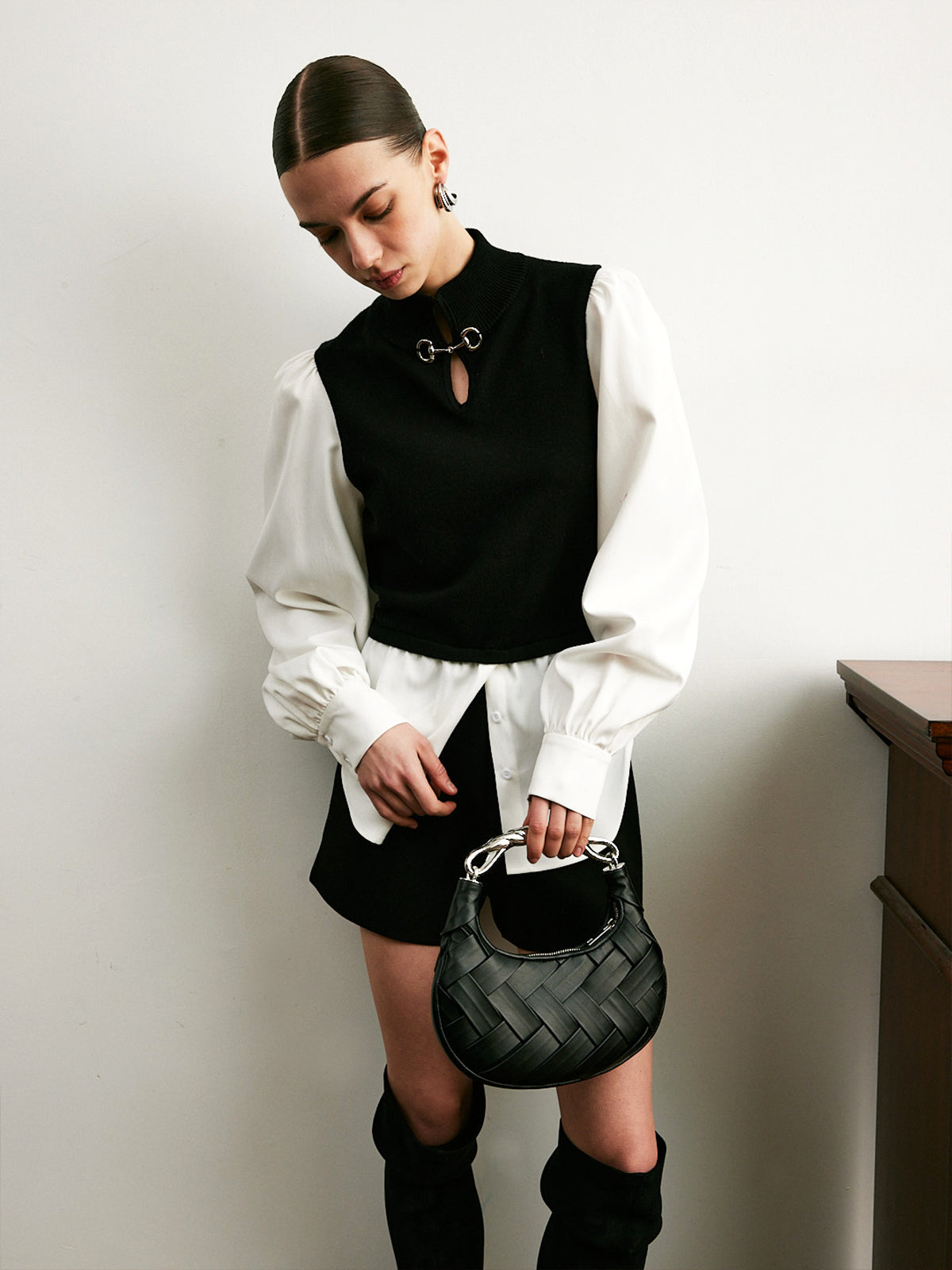 Isaura Color Block Knit Top_4
