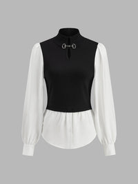 Isaura Color Block Knit Top