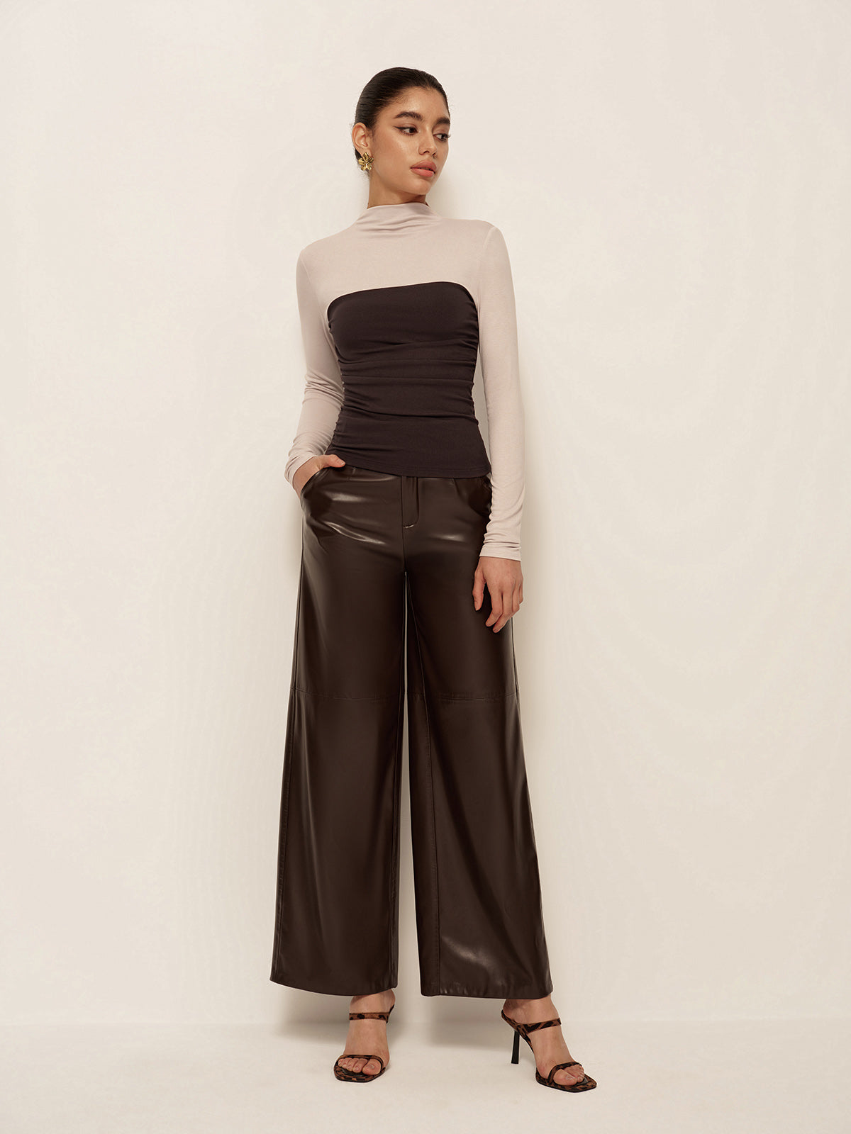 Kestrel Mock Neck Color Block Top_4