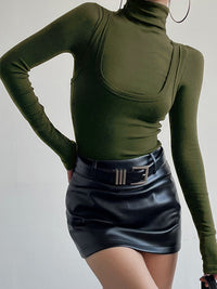 Lilou Mock Neck Long Sleeve Top
