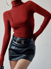 Lilou Mock Neck Long Sleeve Top