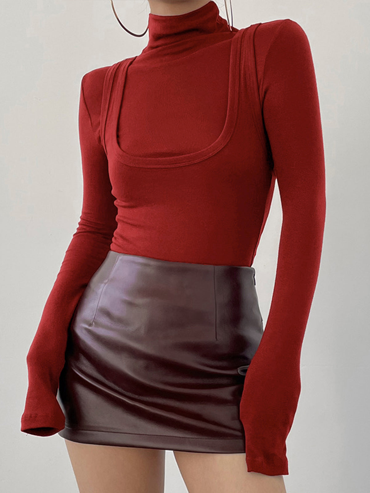 Lilou Mock Neck Long Sleeve Top