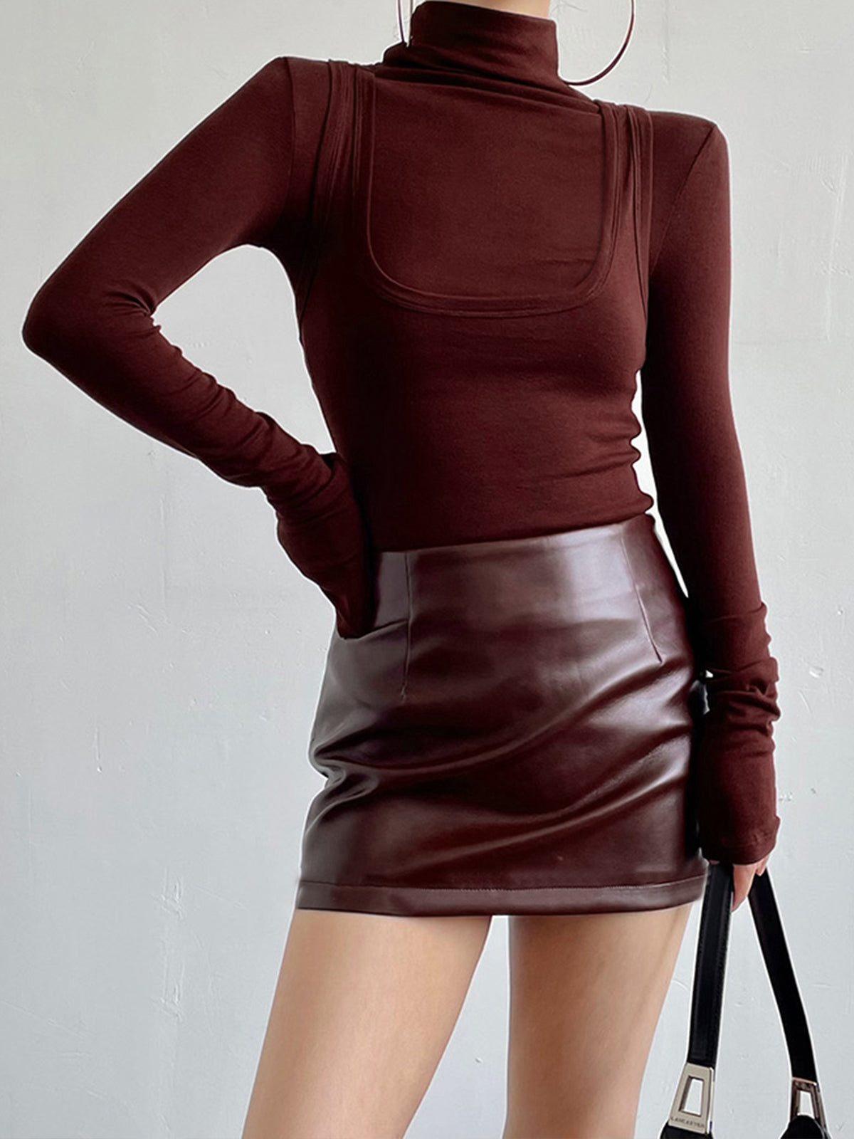 Lilou Mock Neck Long Sleeve Top