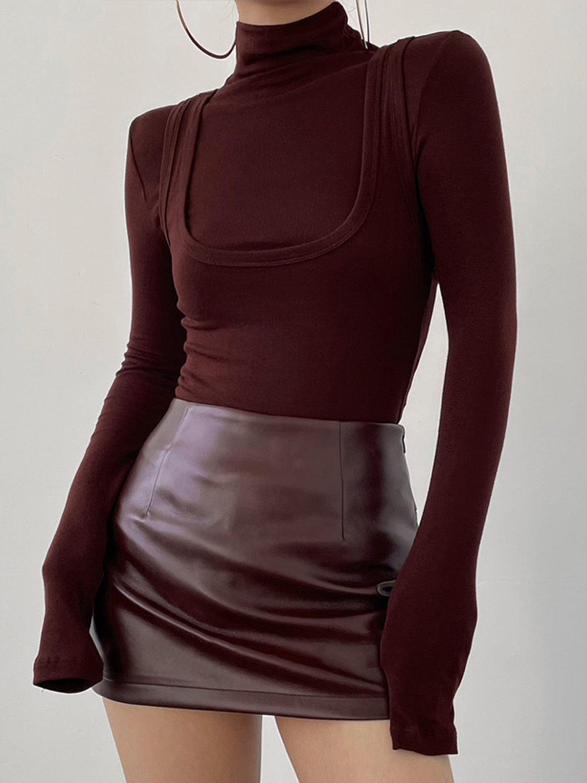 Lilou Mock Neck Long Sleeve Top