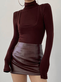 Lilou Mock Neck Long Sleeve Top