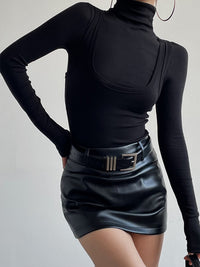 Lilou Mock Neck Long Sleeve Top