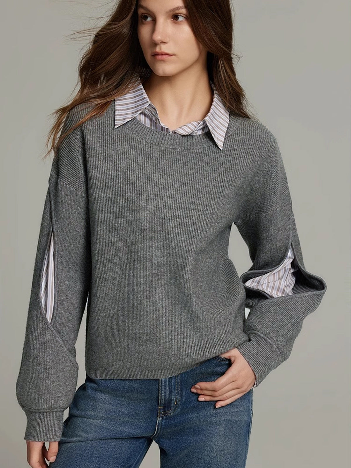 Mireia Ribbed Cutout Knit Jumper
