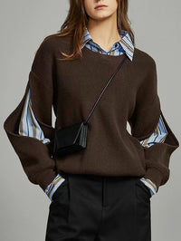 Mireia Ribbed Cutout Knit Jumper