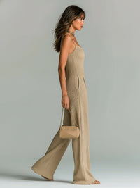 Lise Wide Leg Ribbed Jumpsuit