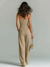 Lise Wide Leg Ribbed Jumpsuit