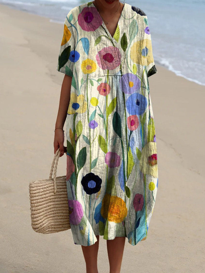 Nicolette Floral V-Neck Sundress
