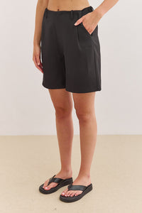 Magdalen High Waisted Pleated Bermuda Shorts