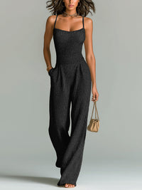 Lise Wide Leg Ribbed Jumpsuit