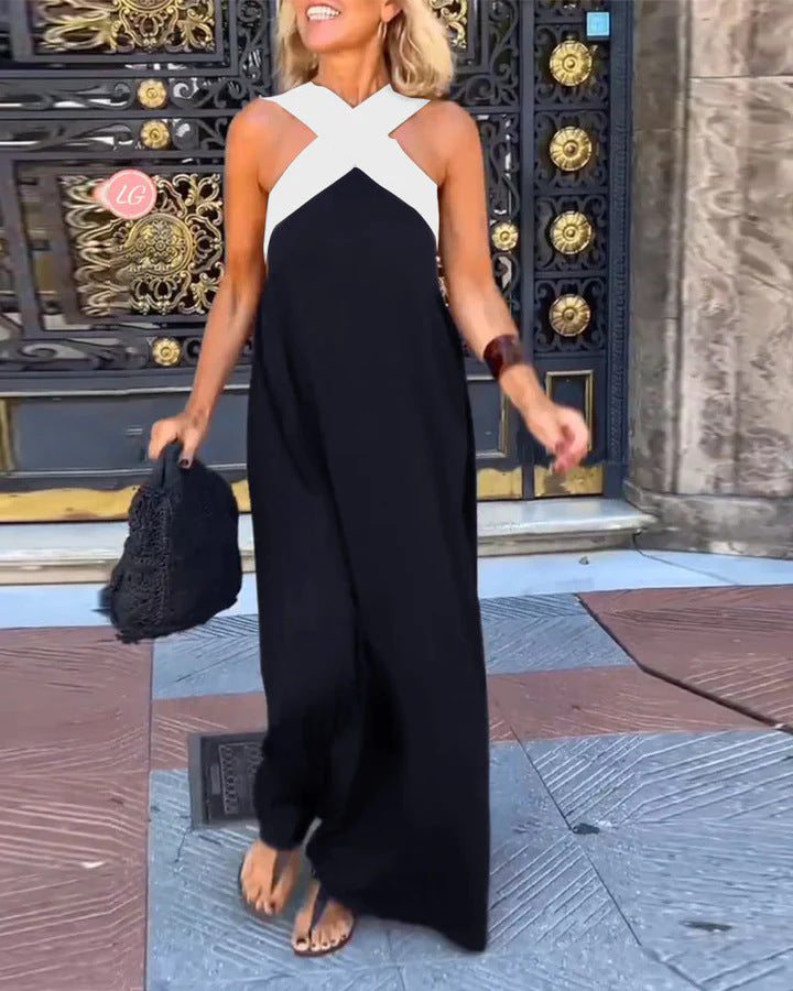 Natalie V-Neck Maxi Dress Crossover Flowy Summer