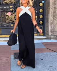 Natalie V-Neck Maxi Dress Crossover Flowy Summer