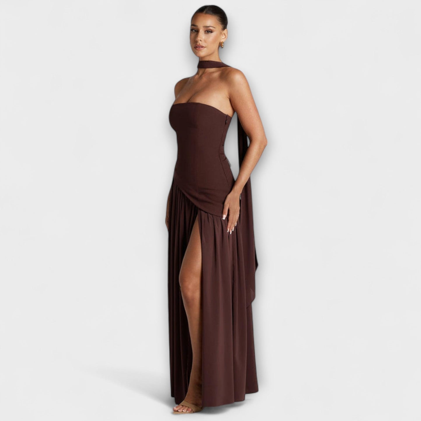 Corisande Corset Pleated Maxi Dress_5