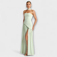 Corisande Corset Pleated Maxi Dress