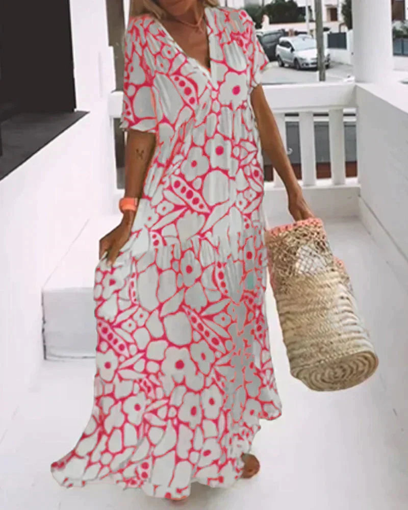 Luna Lightweight Fluid Midi Summer Dress