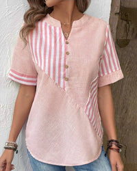 Veronica Hayes Striped Relaxed Breathable Blouse