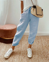 Gabrielle Davis Wide-Leg Waistband Relaxed Fit Trousers