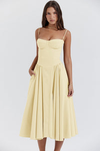 Oriane Corset Waist Midi Dress
