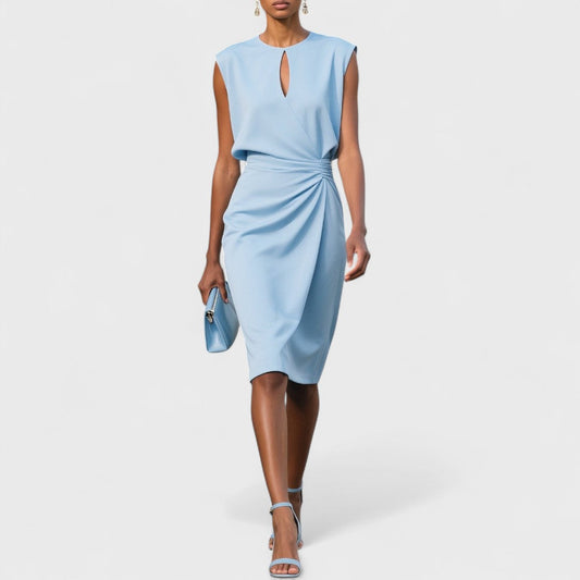 Rebecca Pierce Flattering V-Neck Midi Dress