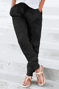 Megan Drawstring Elastic Ankle Casual Pants