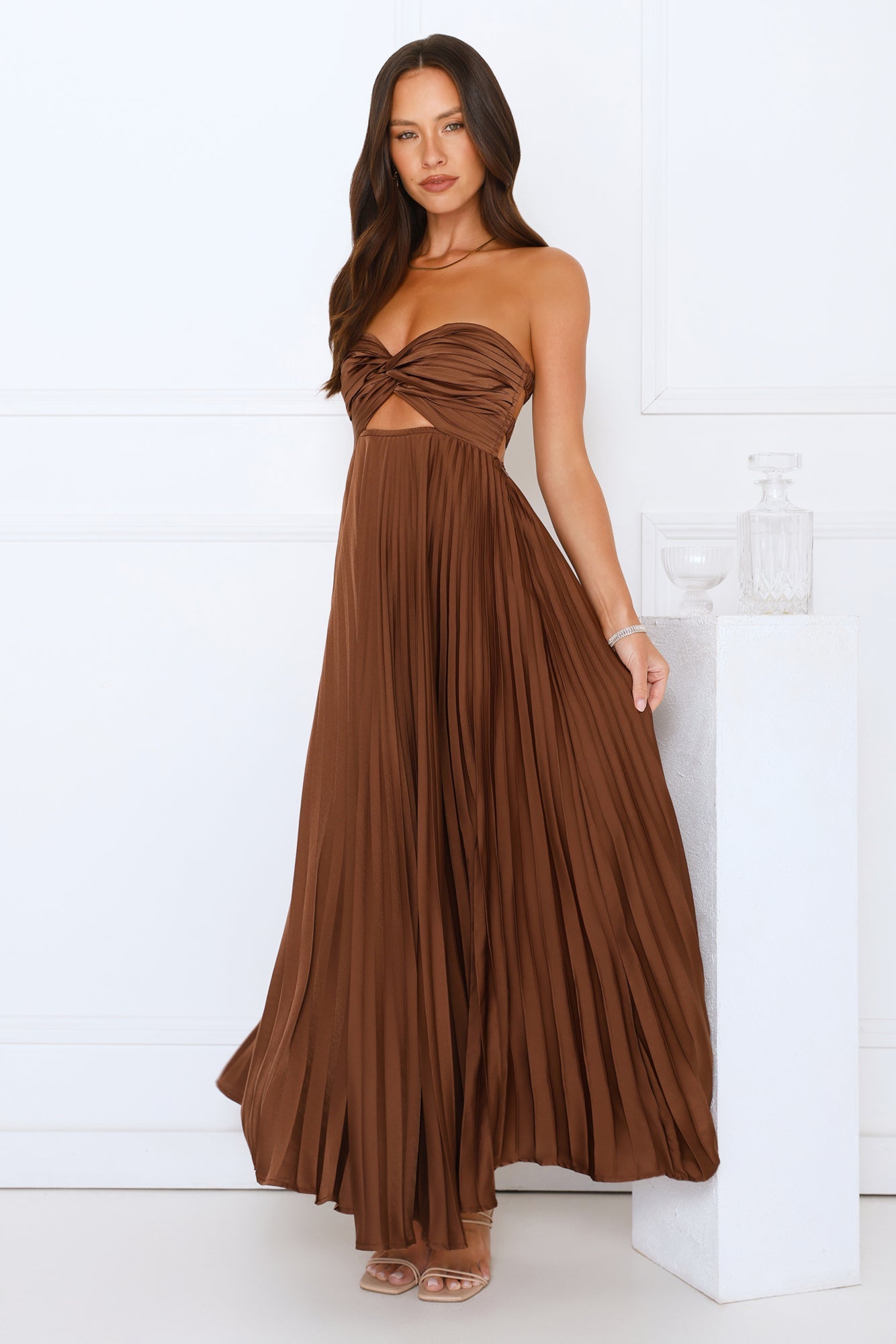 Fionnula Satin Wedding Guest Maxi Dress